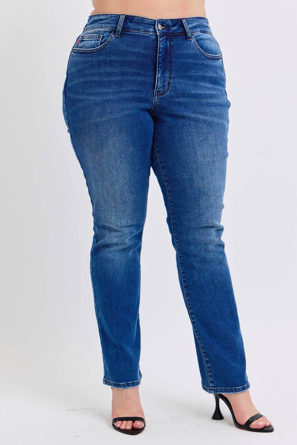 Plus Judy Blue Dark Thermal Bootcut Jeans