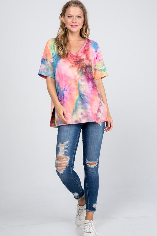 Tie Dye Dolman Sleeve Top-FINAL SALE