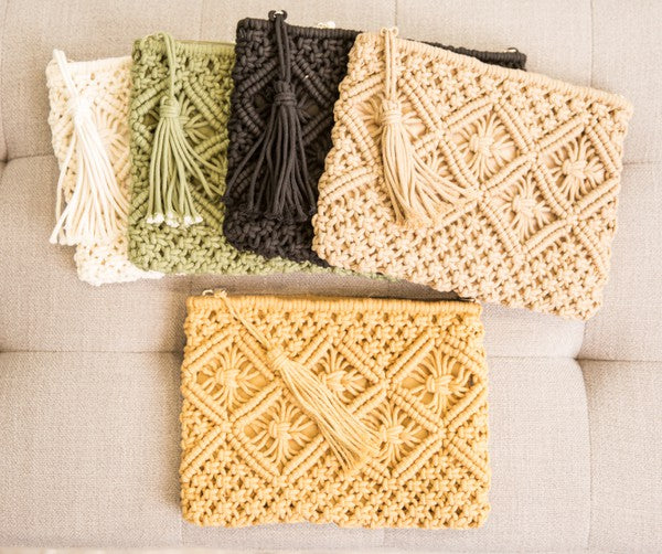 Woven Macrame Beach Clutch