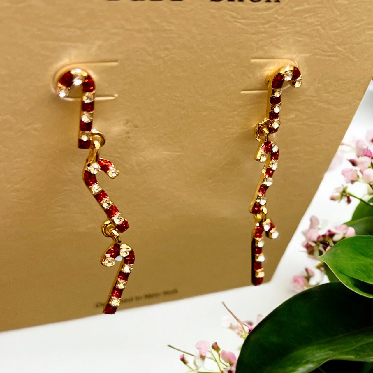 Candy Cane Winter Earrings