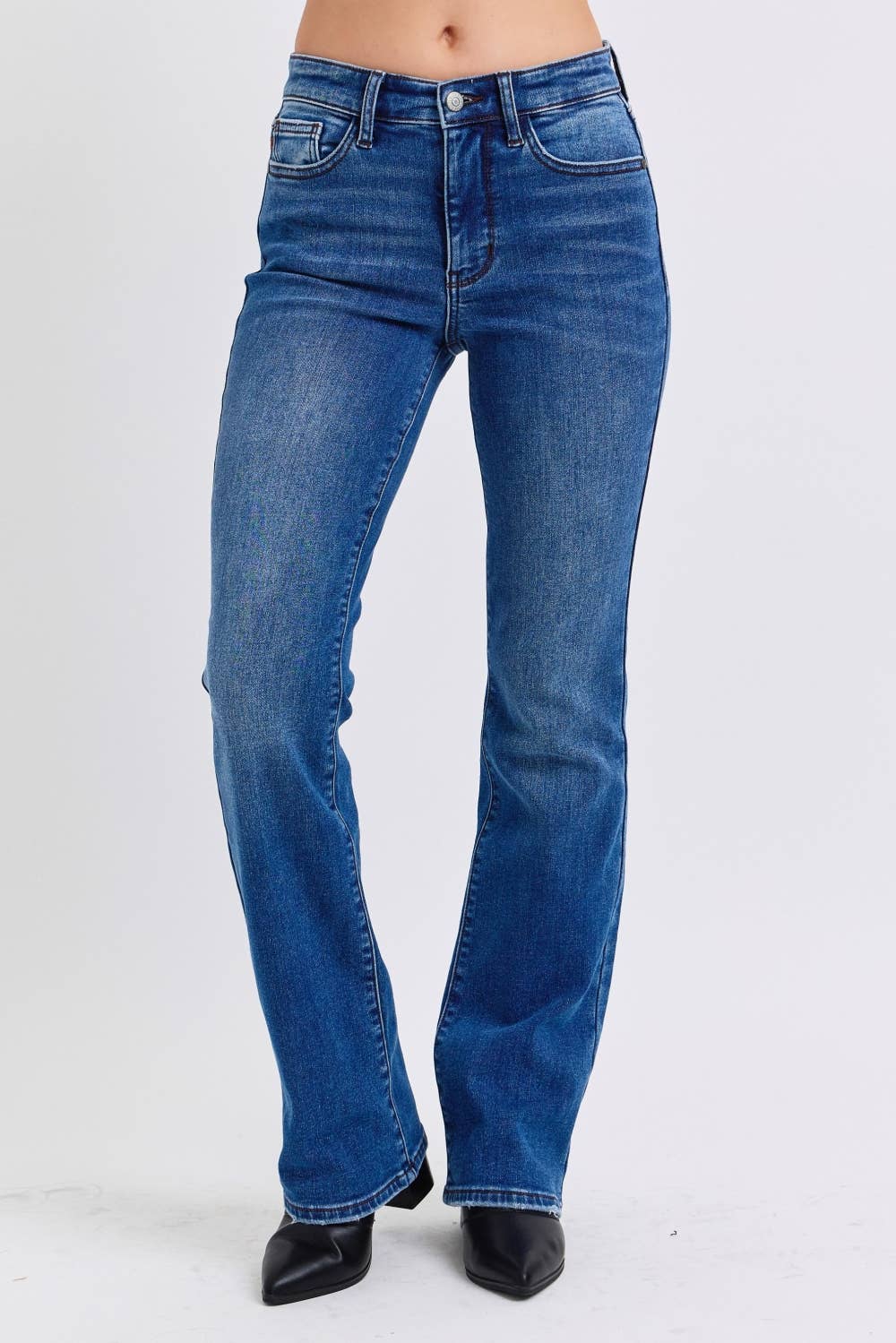 Judy Blue Dark Thermal Bootcut Jeans