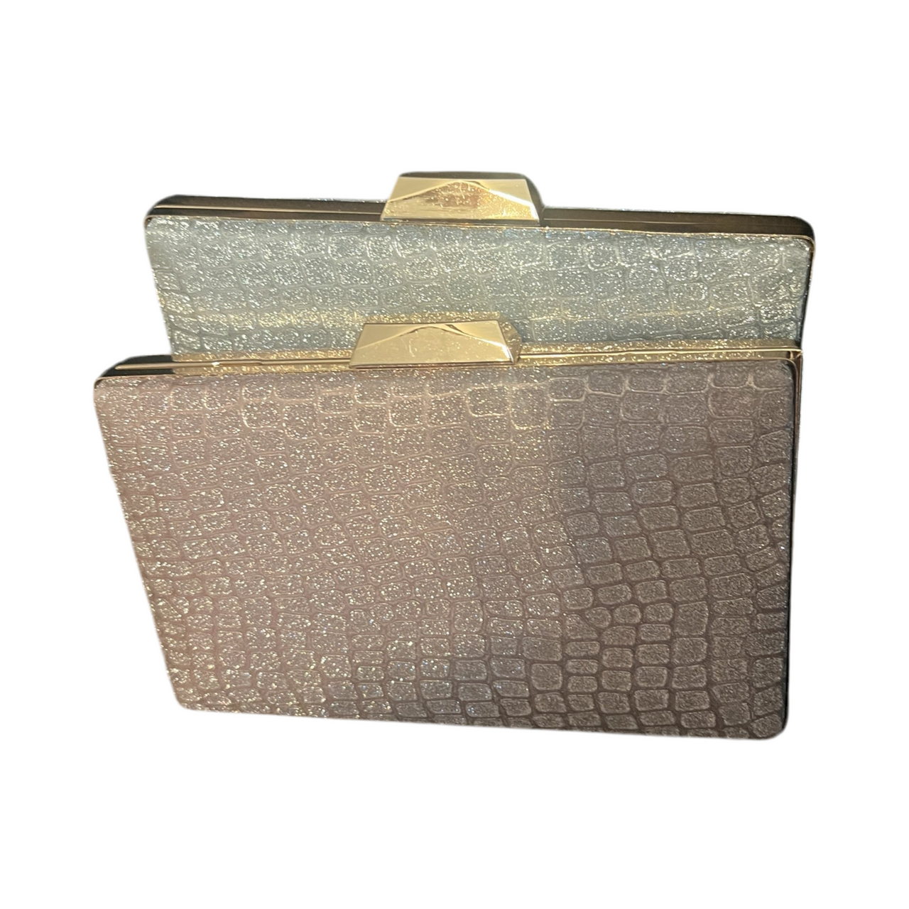 Shimmer Pattern Clutch w/ Crossbody Strap