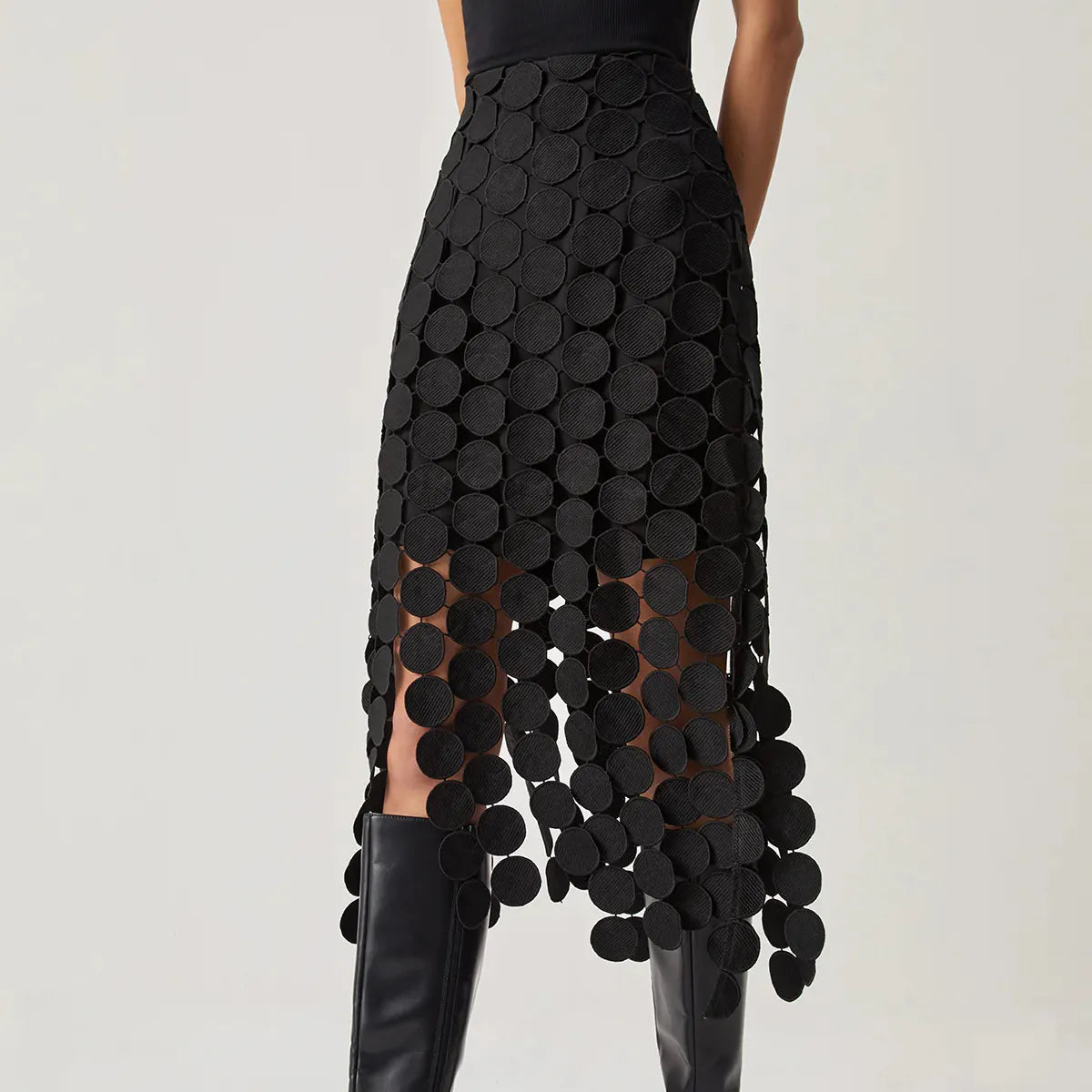 Laser Cut Layered Skirt-FINAL SALE