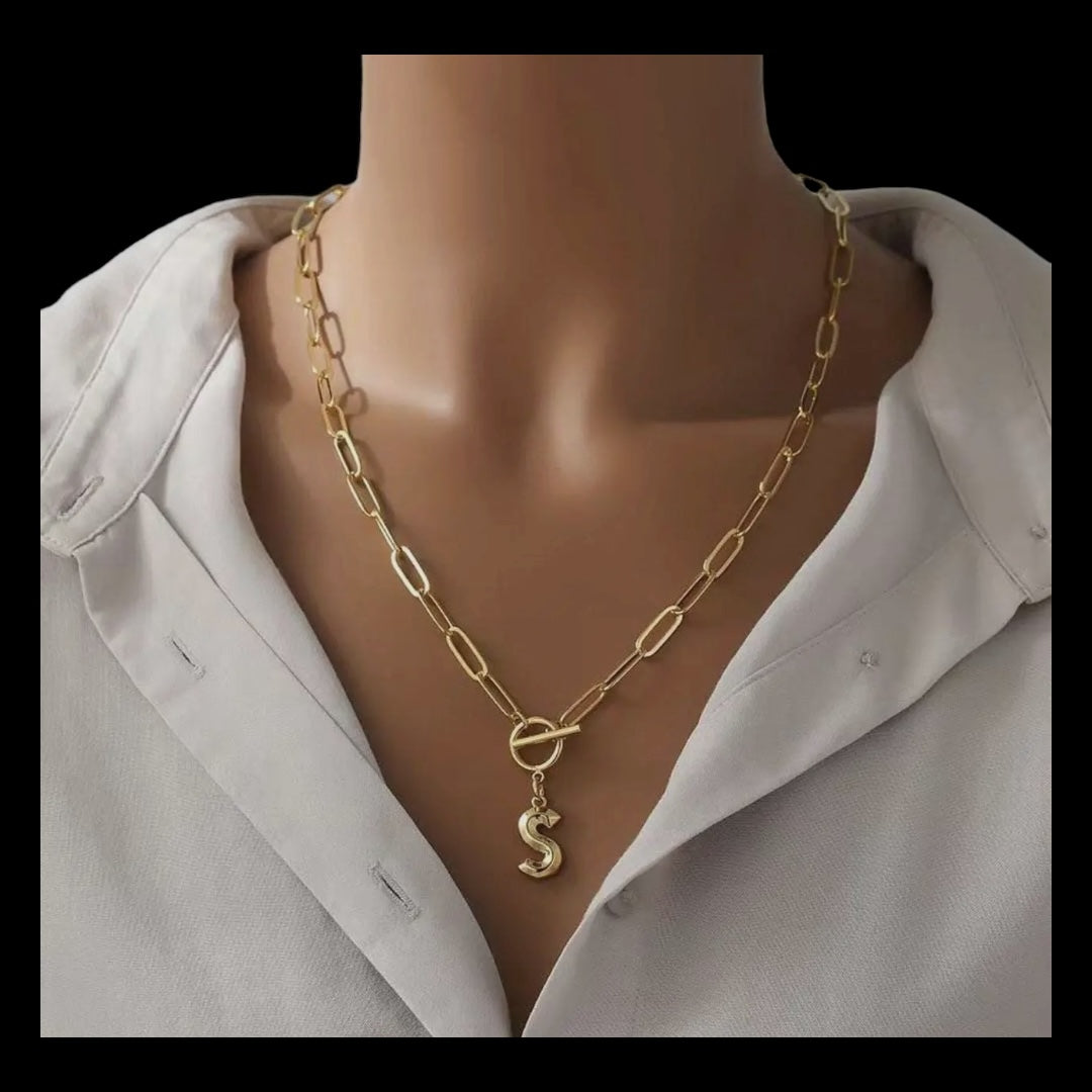 Gold Plated Alphabet Necklace