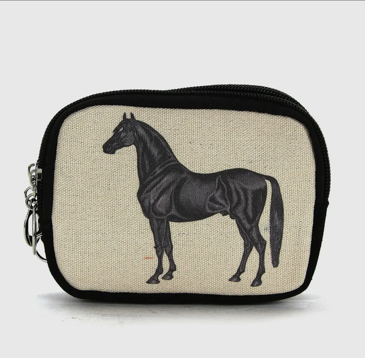 Vintage Print Stallion Wristlet