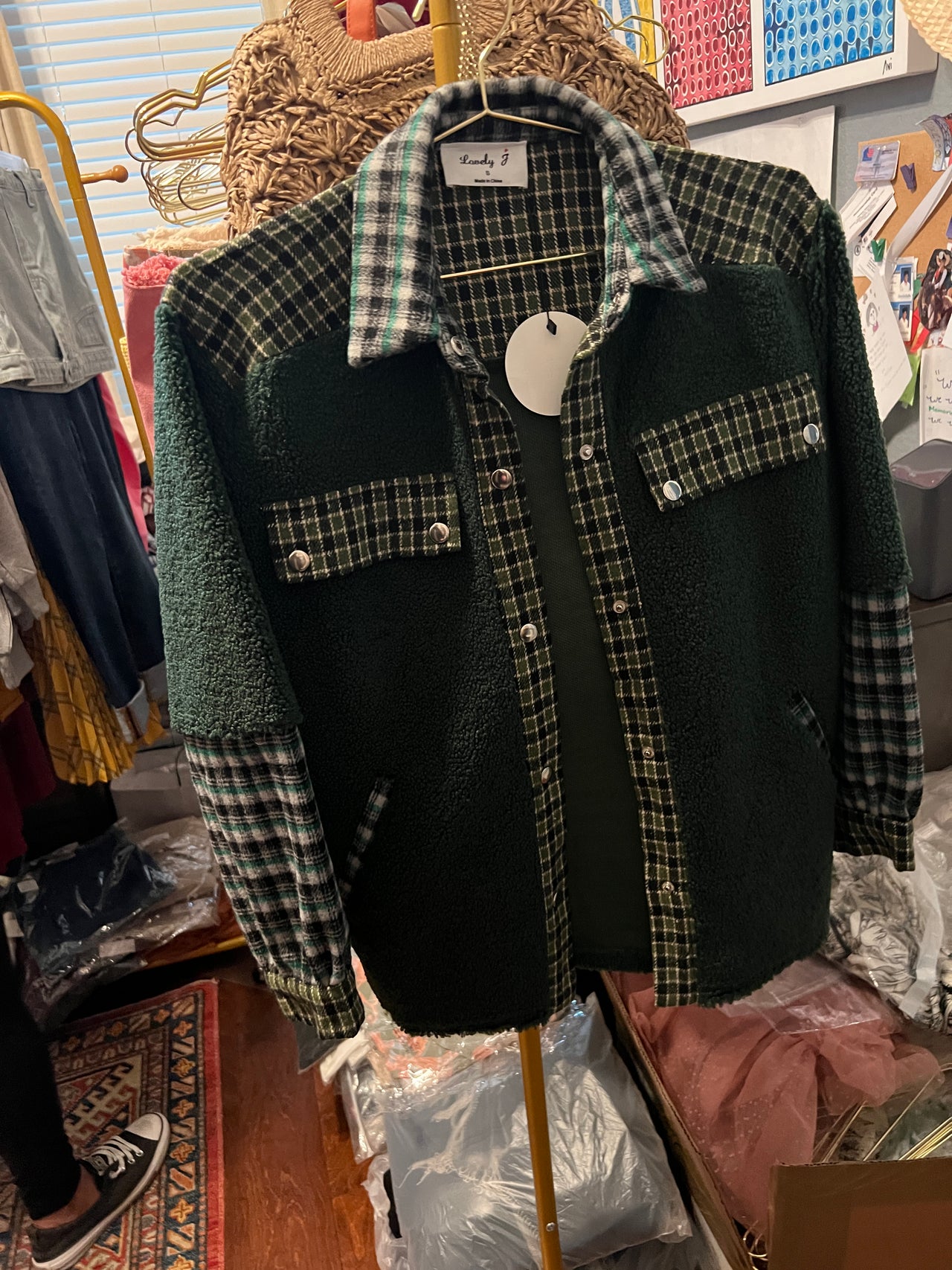 Plaid Mix Jacket-FINAL SALE