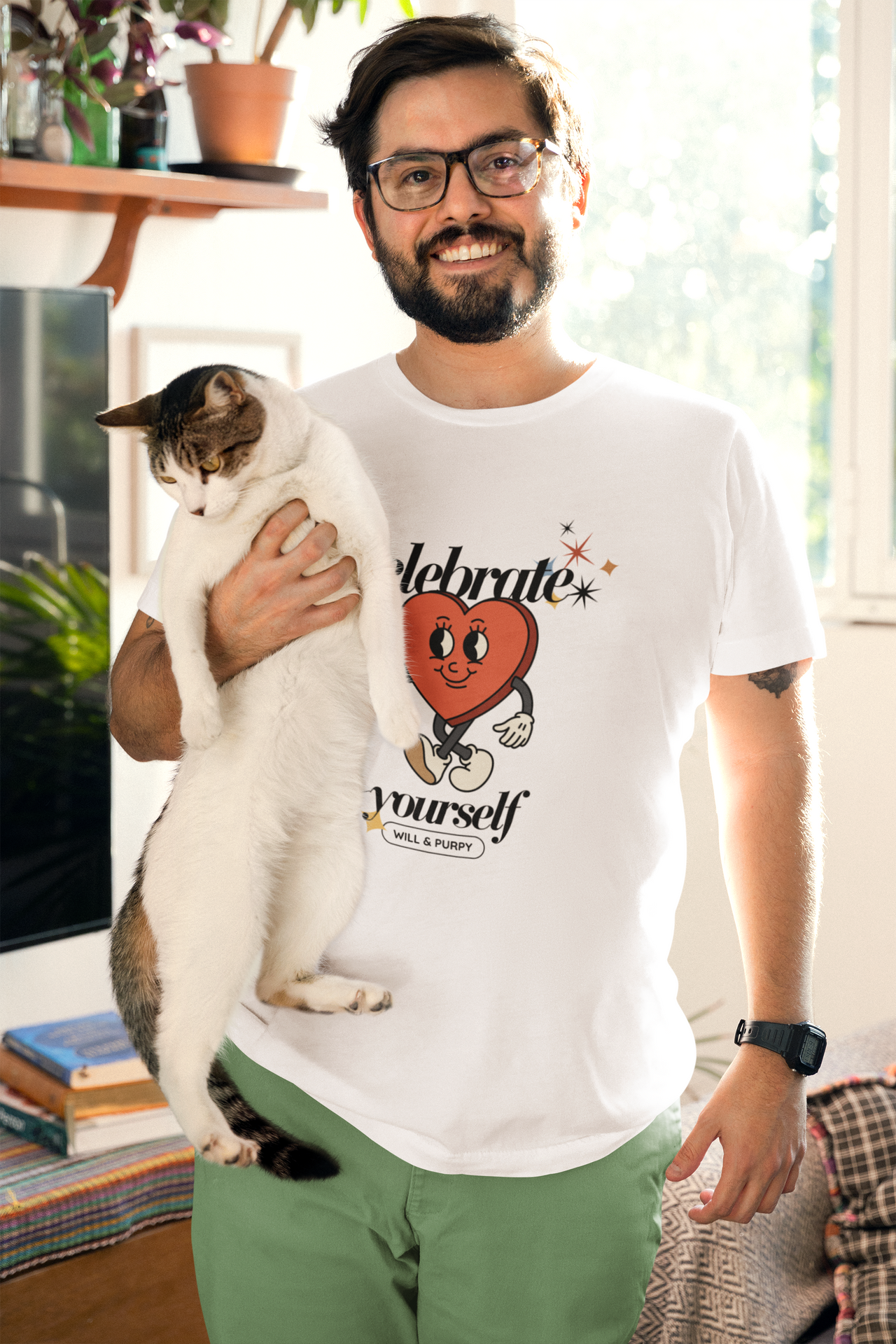 Celebrate Yourself Unisex T-Shirt, Smiling Heart