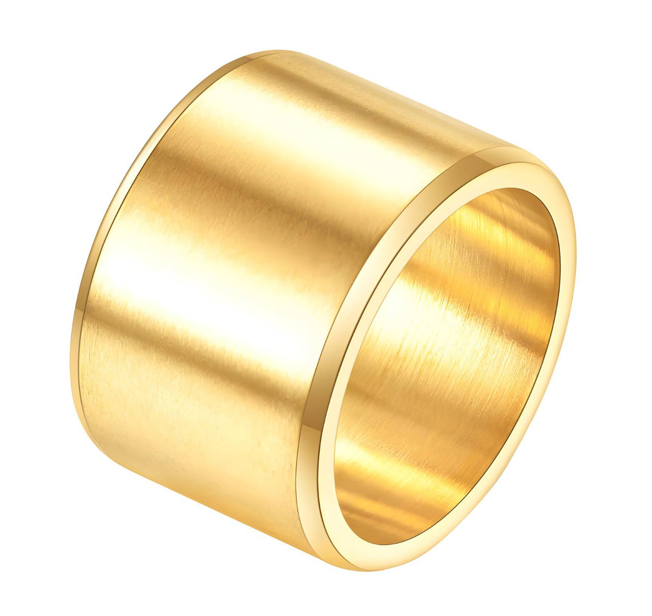 18k Gold Plated Stainless Steel One Tone Ring
