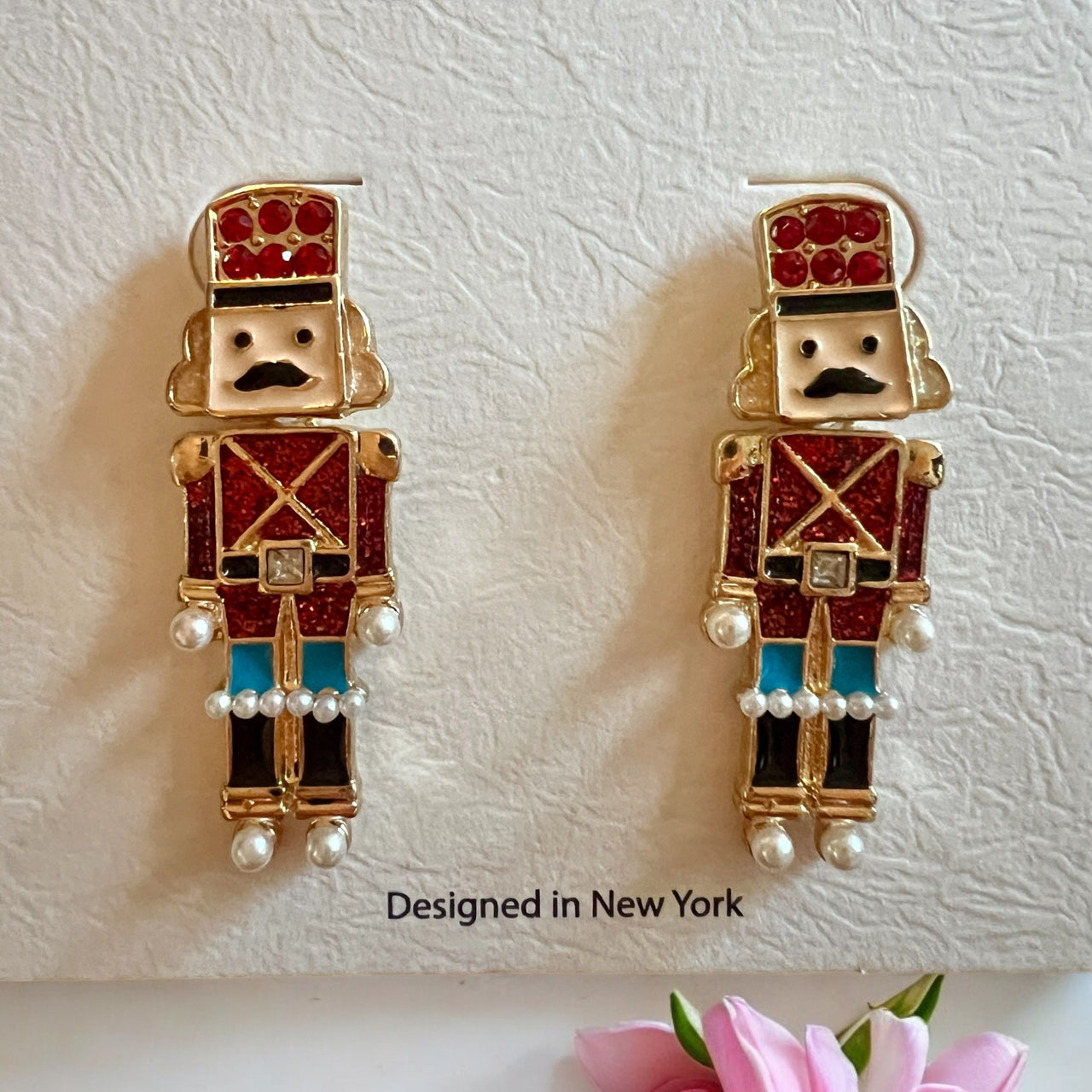 Nutcracker Enamel Earrings