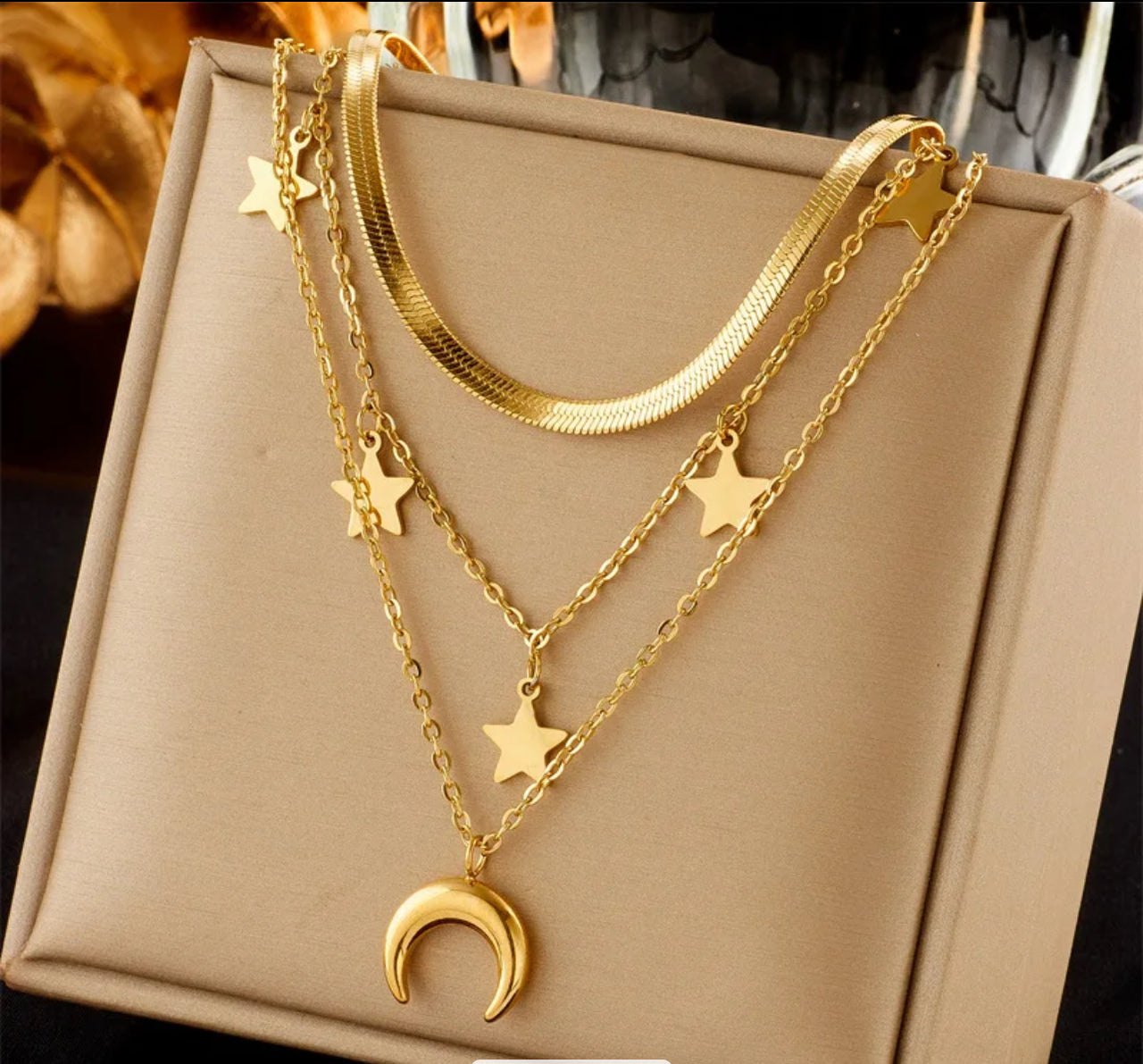 Orion Multilayer 18K Gold Plated Necklace