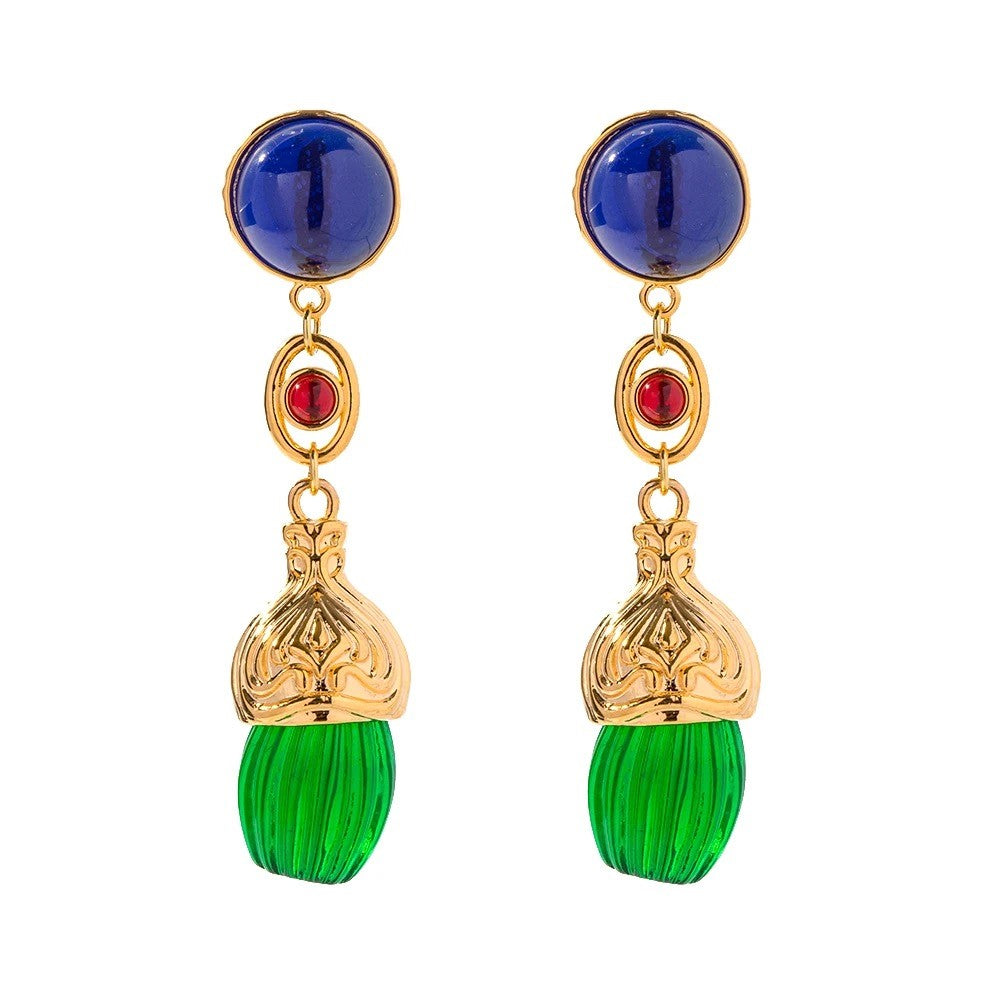 Blue Lapis 18K Gold Plated Earrings