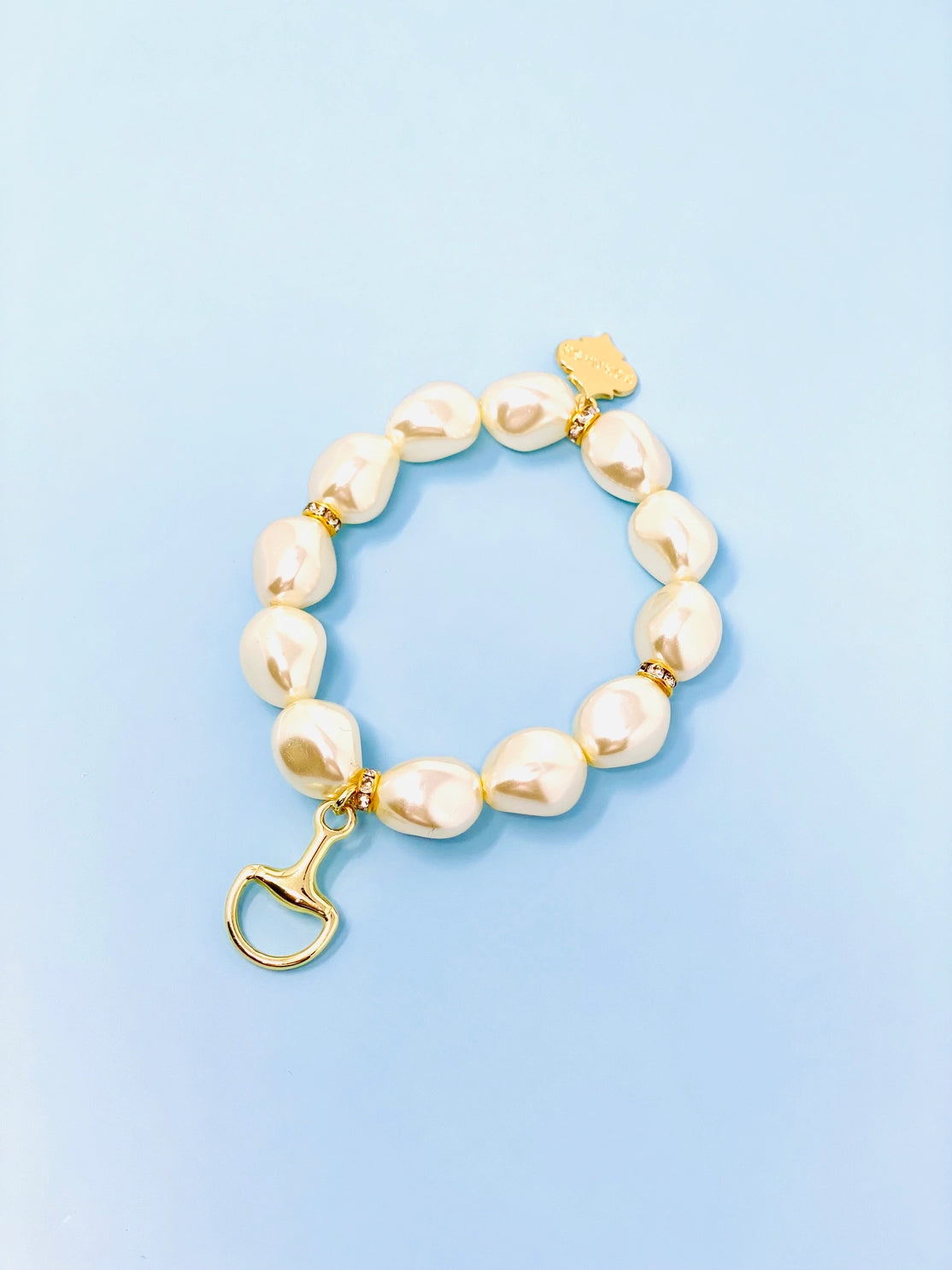 Pearl Horse Bit Bracelet