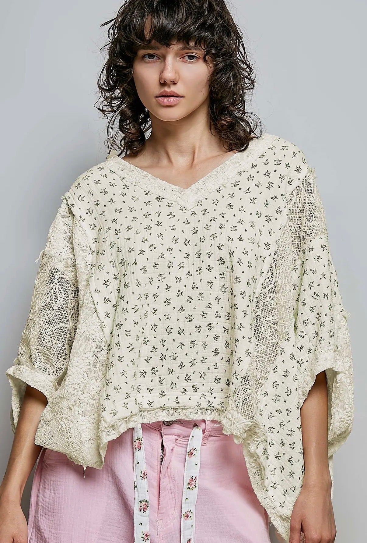 POL Floral Sheer Top