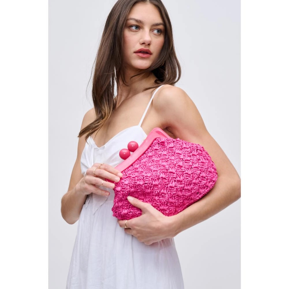 Naomi Clutch & Crossbody - Hot Pink