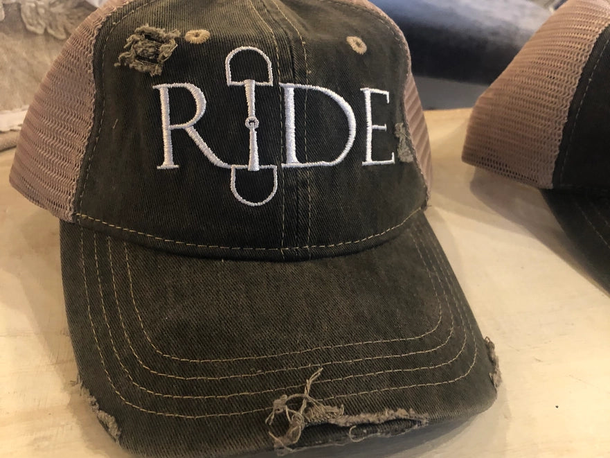 Equestrian Snaffle Bit "Ride" Trucker Cap