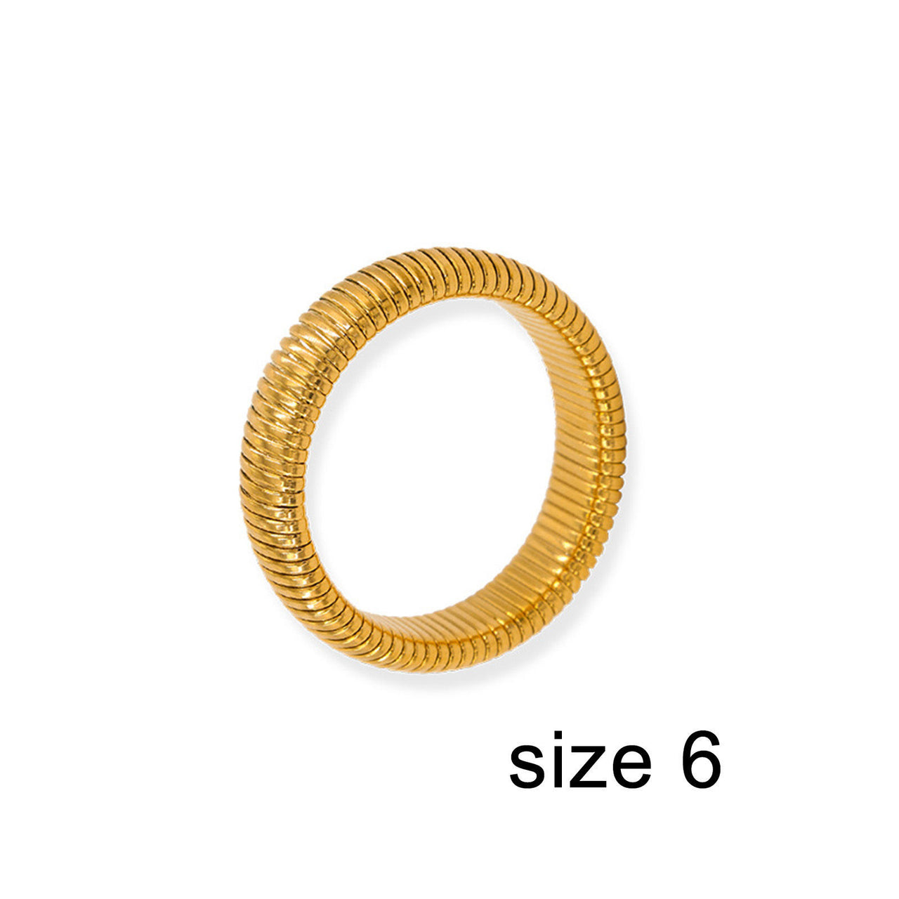 18K Gold Plated Elastic Stretch Ring